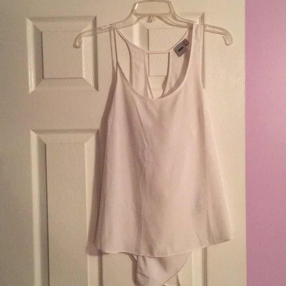 White open back tank